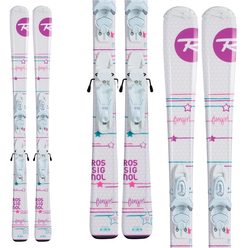 Sci Rossignol Fun Girl + attacchi Xpress Jr 7 B83 rosa fantasia