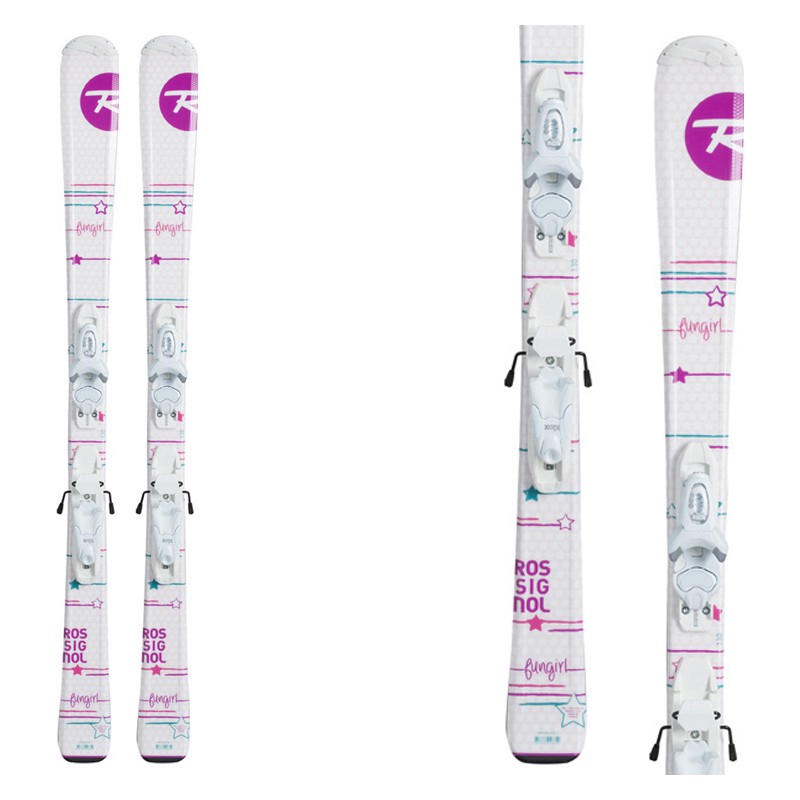 Sci Rossignol Fun Girl Kid-X + attacchi Kid-X 4 B76