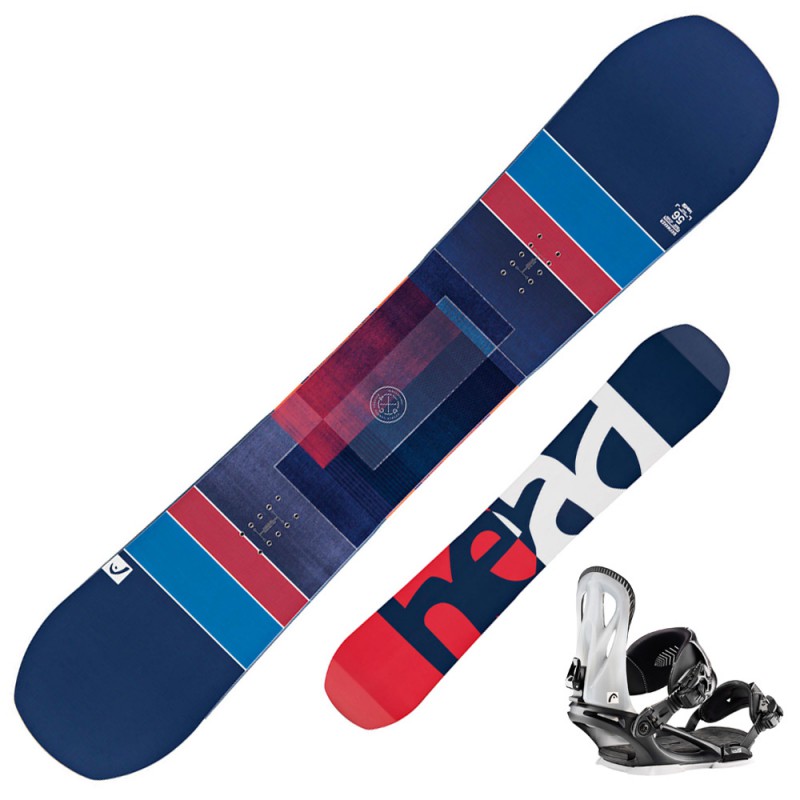 Snowboard Head Daymaker + attacchi Nx Three (Colore: blu-rosso, Taglia: 156)