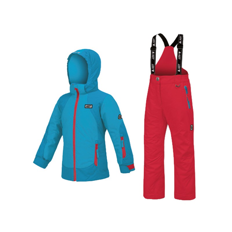 Completo sci Astrolabio YG7J Bambina azzurro-rosa