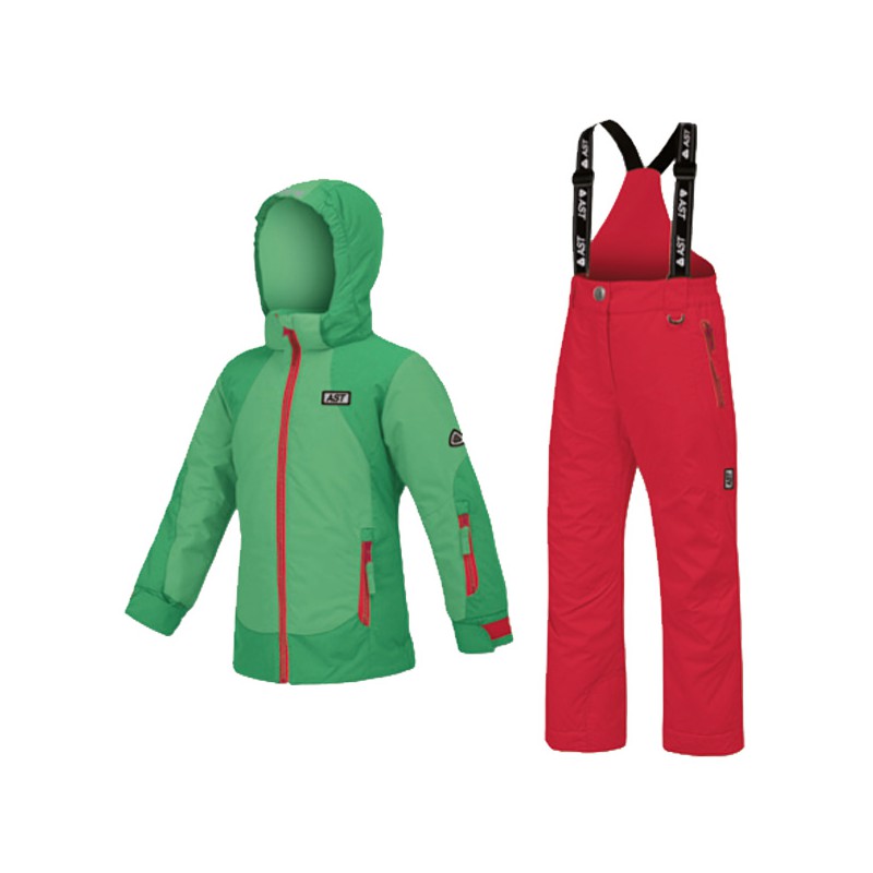 Completo sci Astrolabio YG7J Bambina verde-rosa
