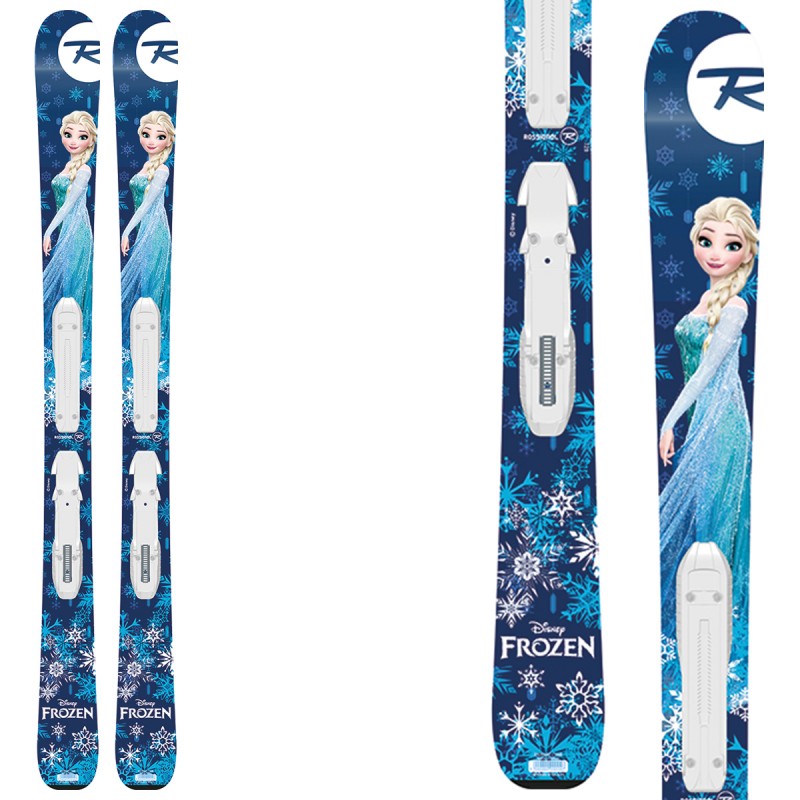 Sci Rossignol Frozen + attacchi Kid-X 4 B76 (Colore: fantasia, Taglia: 128)