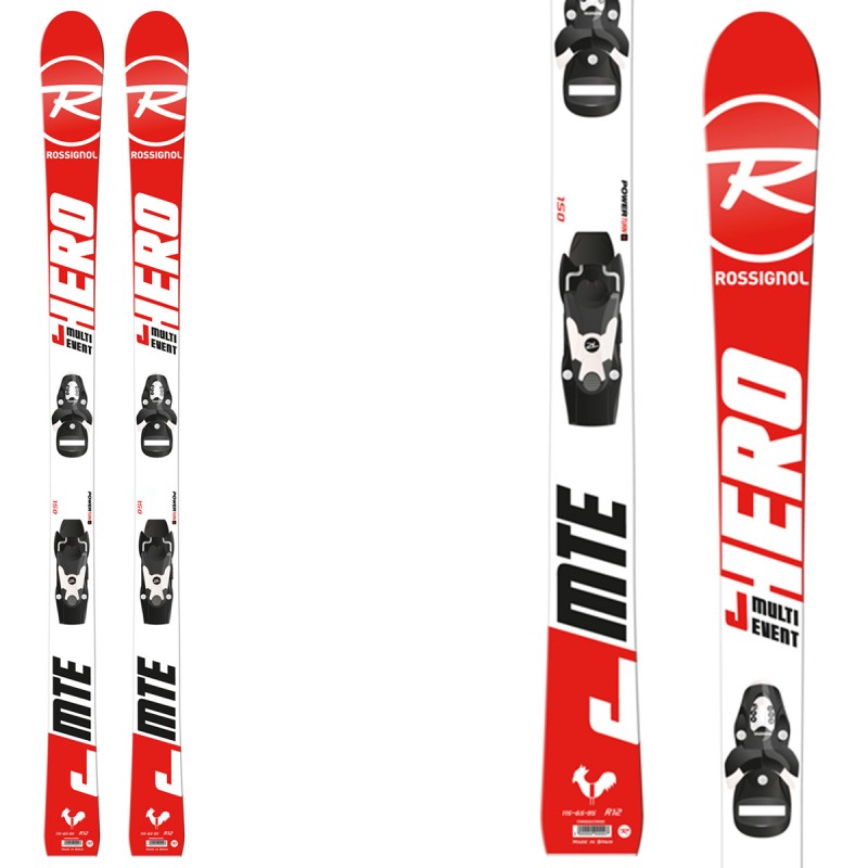 Sci Rossignol Hero Jr Multi Event + attacchi Xpress Jr 7 B83 (Colore: bianco-rosso, Taglia: 130)