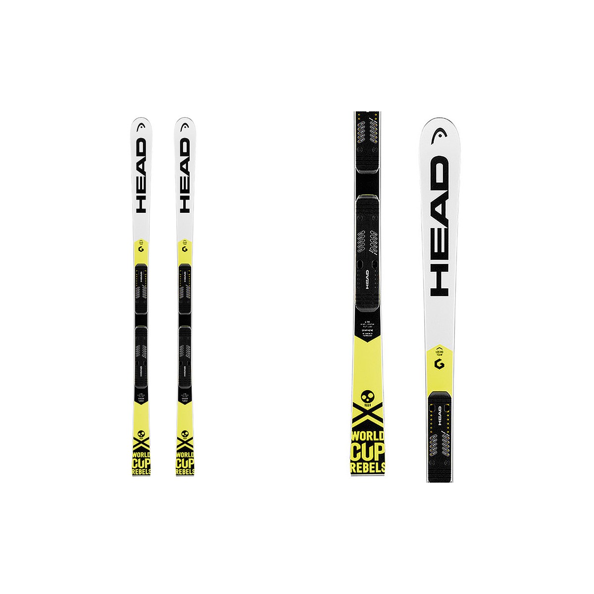Sci Head WC Rebels iGS RD Team JRP RDX + attacchi Freeflex Evo 11 (Colore: bianco-nero, Taglia: 166)