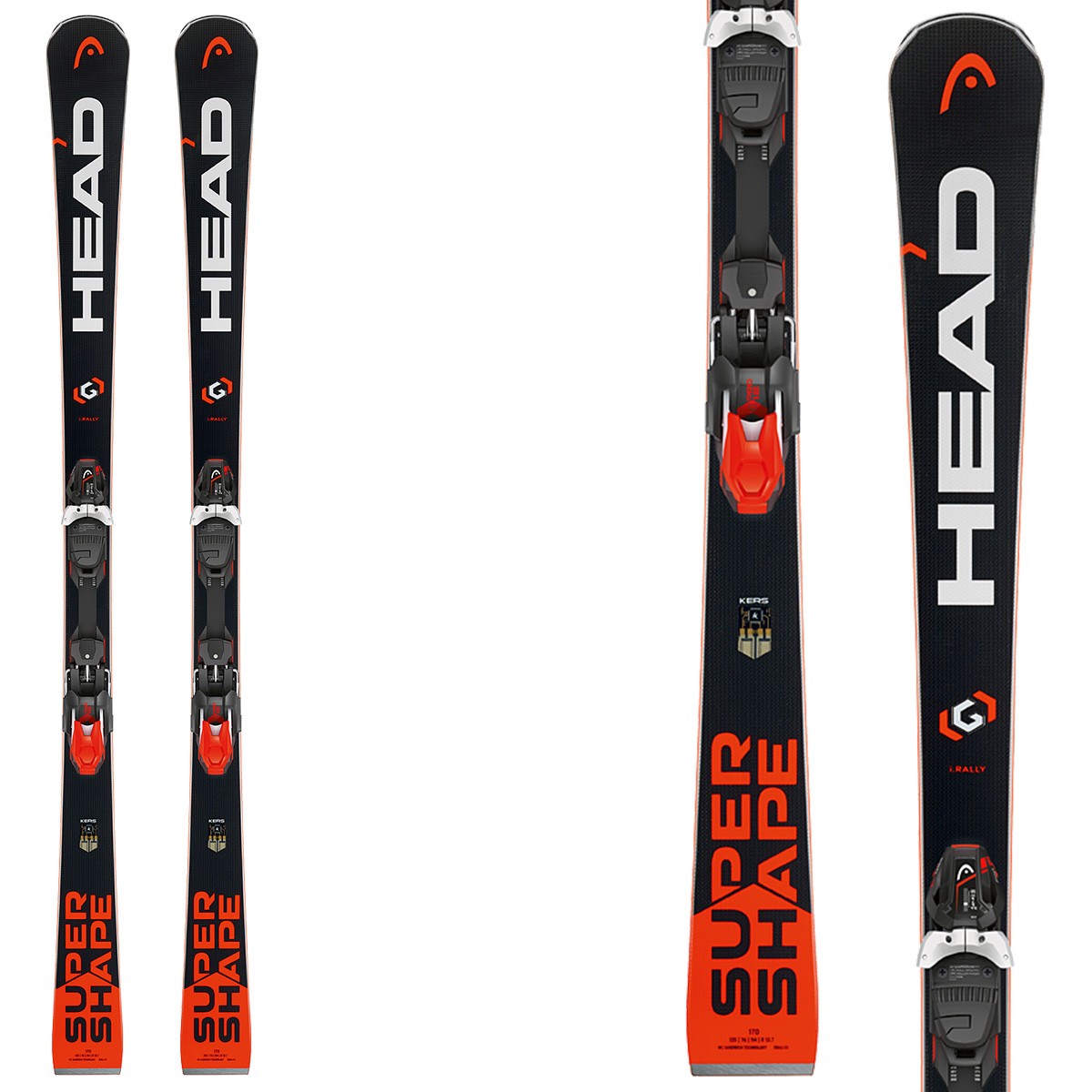 Sci Head Supershape i.Rally + attacchi Prd 12 Brake 85 (Colore: nero-rosso, Taglia: 156)