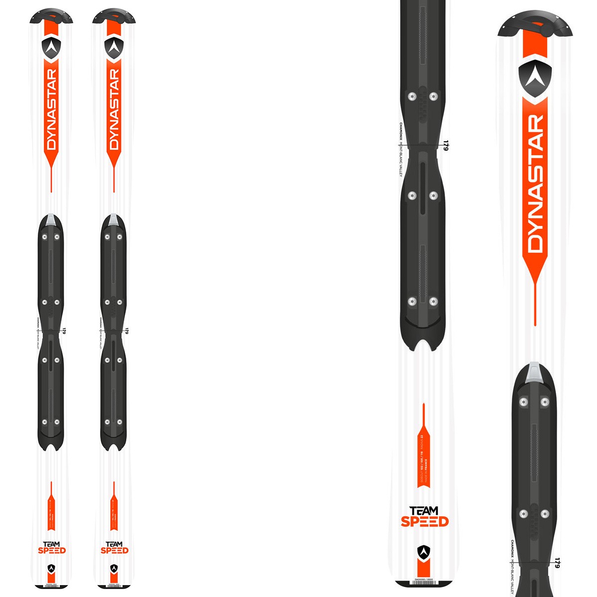 Sci Dynastar Team Speed 130-150 + attacchi Kid-X 4 B76 (Colore: bianco-arancio, Taglia: 140)