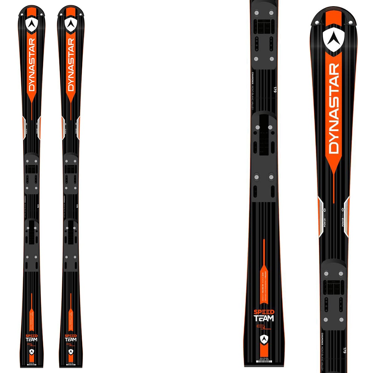 Sci Dynastar Speed Team SL (R20 Pro) + attacchi Nx Jr 10 (Colore: nero-arancio, Taglia: 142)