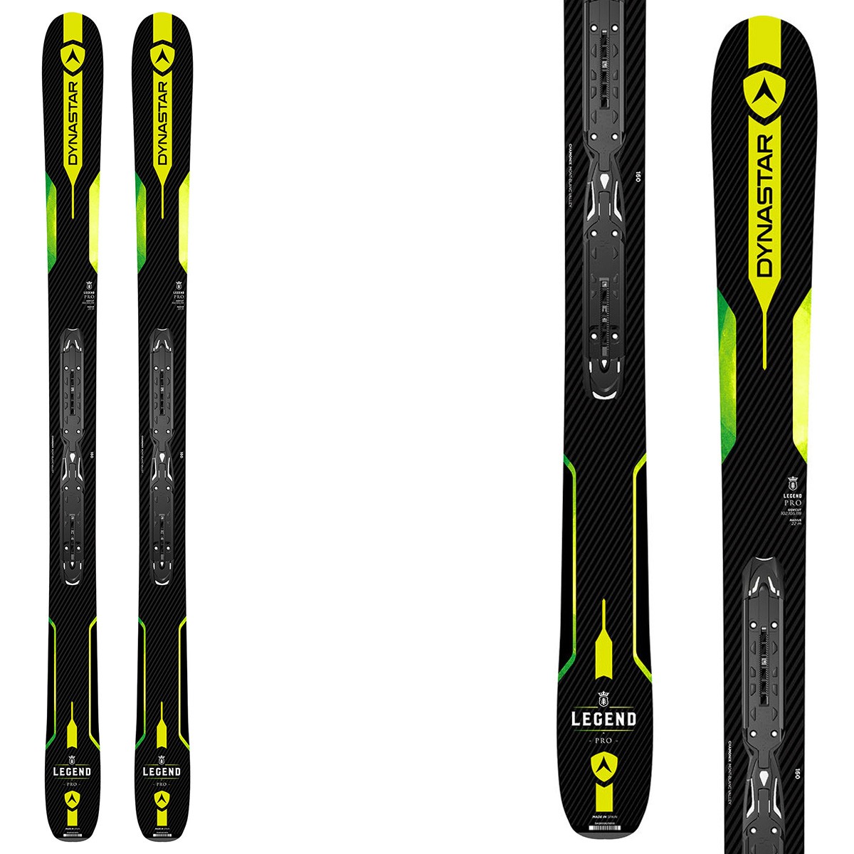 Sci Dynastar Legend Pro (Xpress2 ) + attacchi Xpress 11 B93 (Colore: nero-giallo, Taglia: 140)