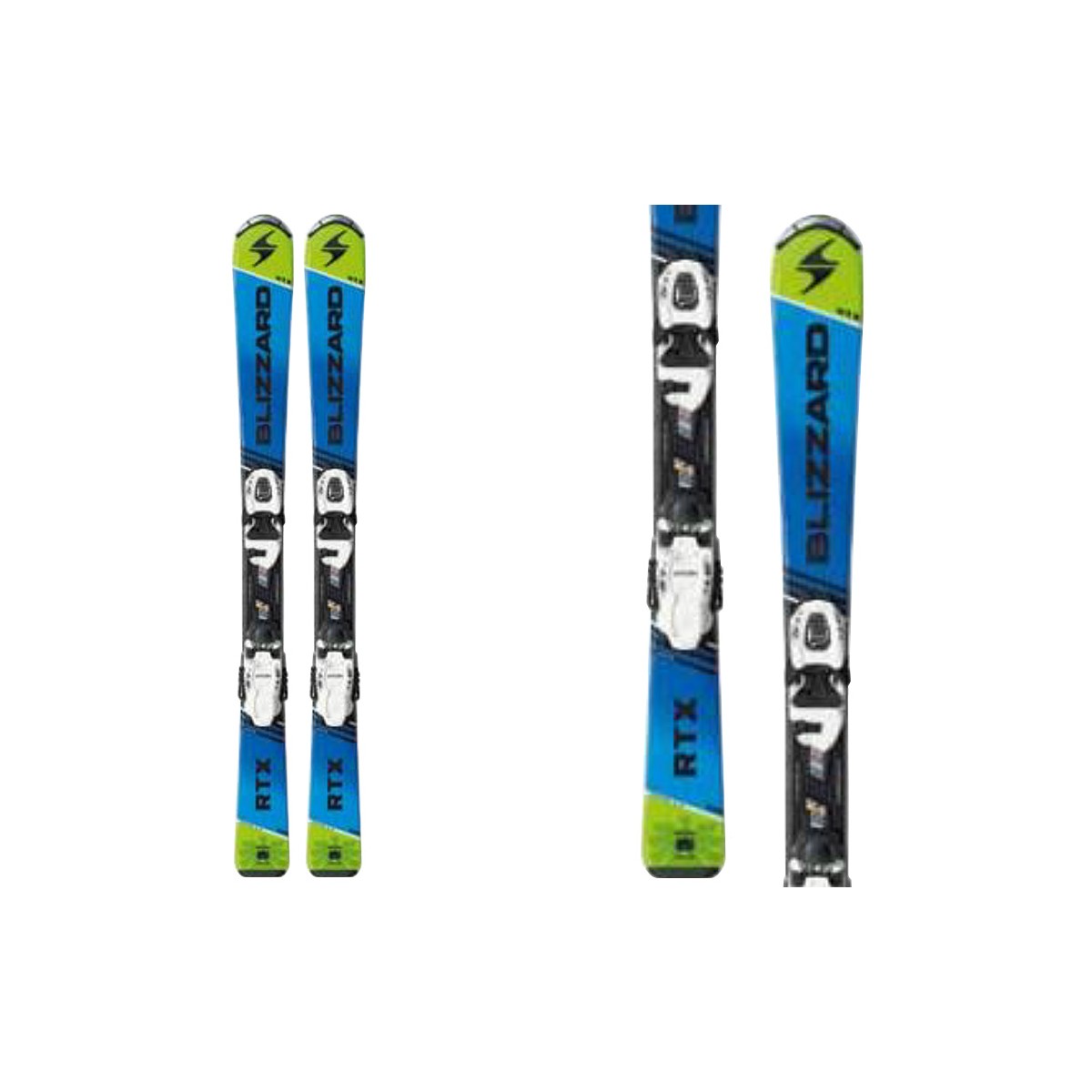 Sci Blizzard Rtx Jr S + attacchi Fdt Jr 4.5 (Colore: blu-verde, Taglia: 110)