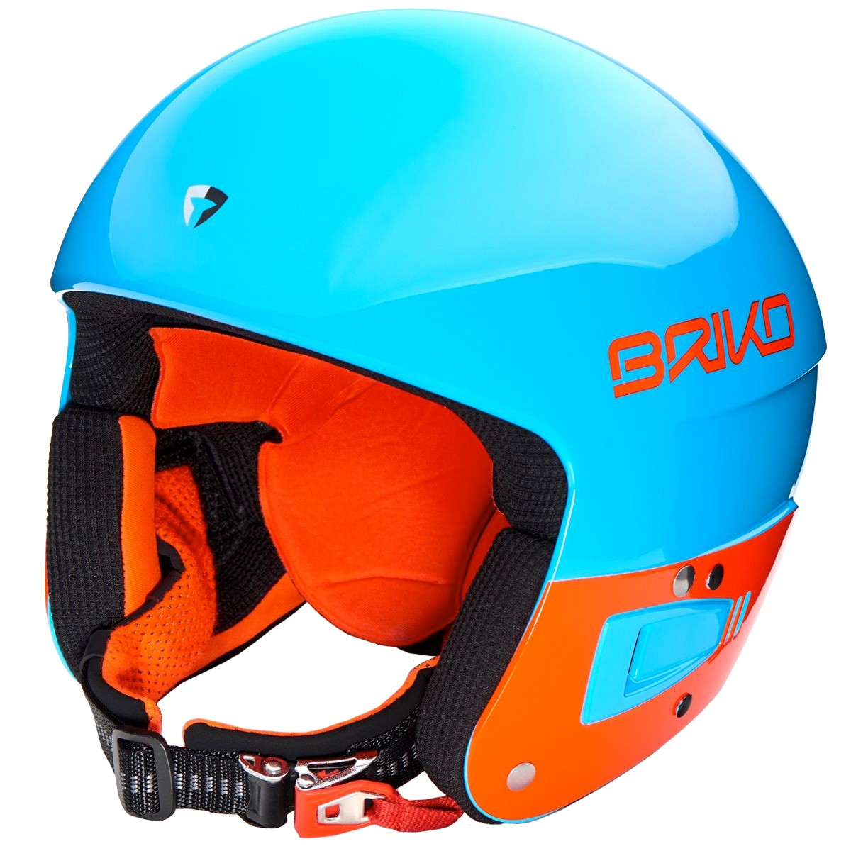 Casco sci Briko Vulcano 6.8 Jr blu-arancione (Colore: blu-arancio fluo, Taglia: S/M)
