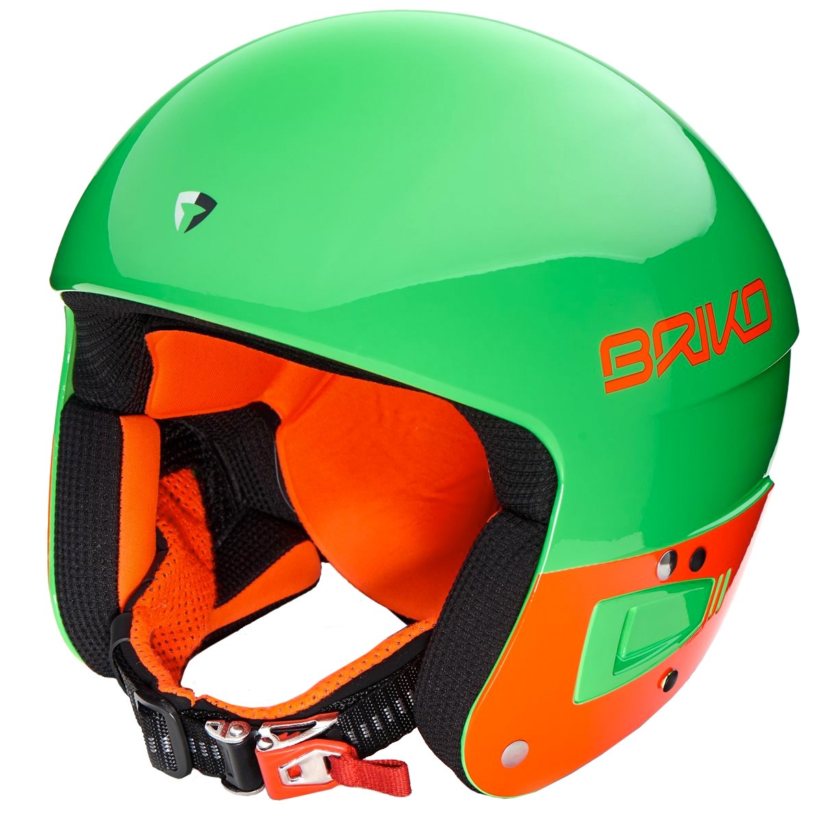 Casco sci Briko Vulcano 6.8 Jr verde (Colore: verde-arancio fluo, Taglia: S/M)