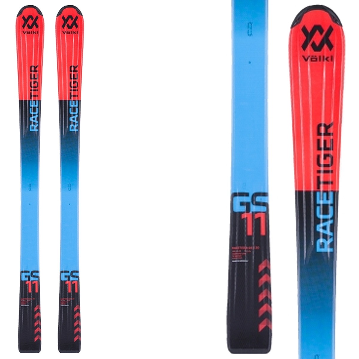 Sci Volkl Racetiger Jr Flat + attacchi SL 4.5 rosso (Colore: rosso-nero, Taglia: 70)