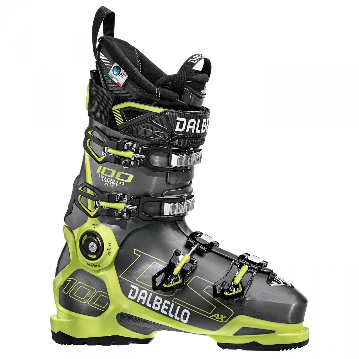 Scarponi sci Dalbello Ds Ax 100 (Colore: antracite-giallo acido, Taglia: 30.5)
