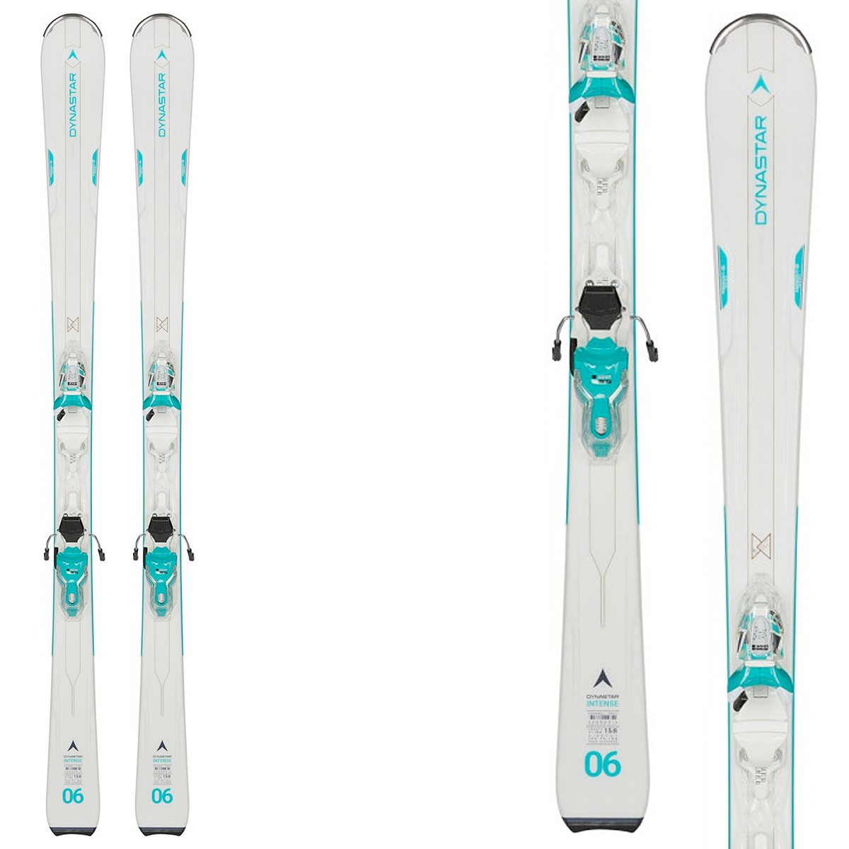 Sci Dynastar Intense 6 (Xpress) + attacchiXpress W 10 B83 (Colore: bianco-turchese, Taglia: 151)