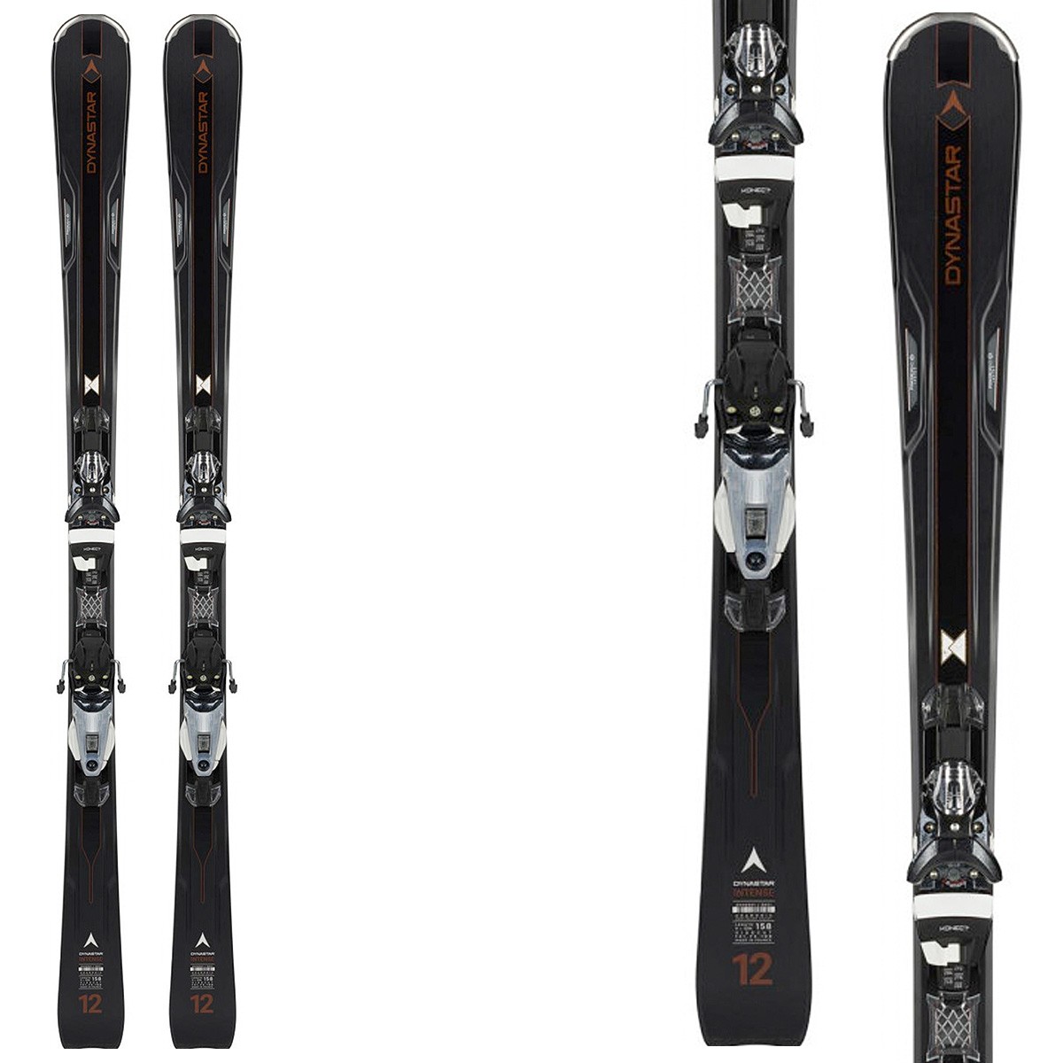 Sci Dynastar Intense 12 ( Konect ) + attacchi Xpress W 11 B83 (Colore: nero-rame, Taglia: 166)