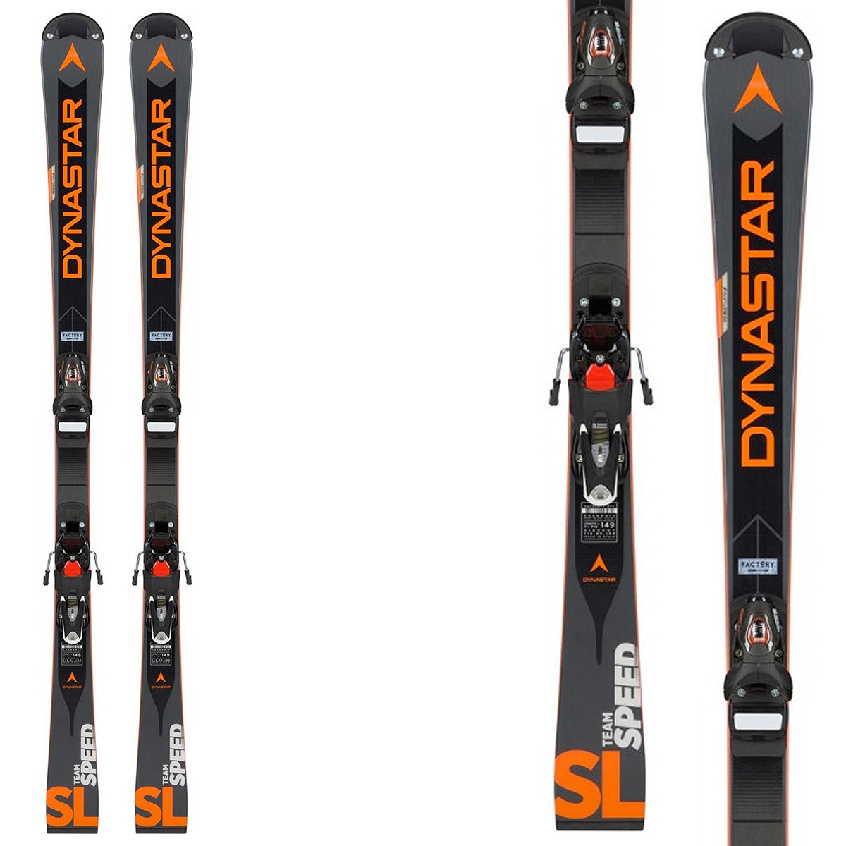 Sci Dynastar Speed Team SL (R20 Pro) + attacchi Nx 10 (Colore: nero-grigio-arancio, Taglia: 142)