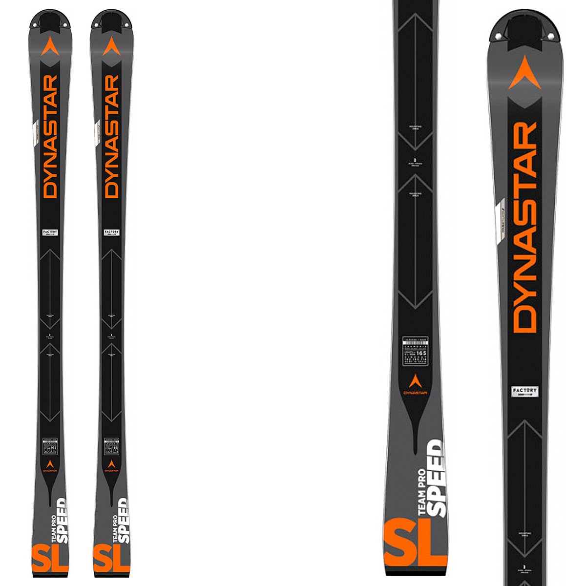 Sci Dynastar Speed Team Pro (Open) + attacchi Nx Jr 7 Lifter B76 (Colore: nero-grigio-arancio, Taglia: 134)