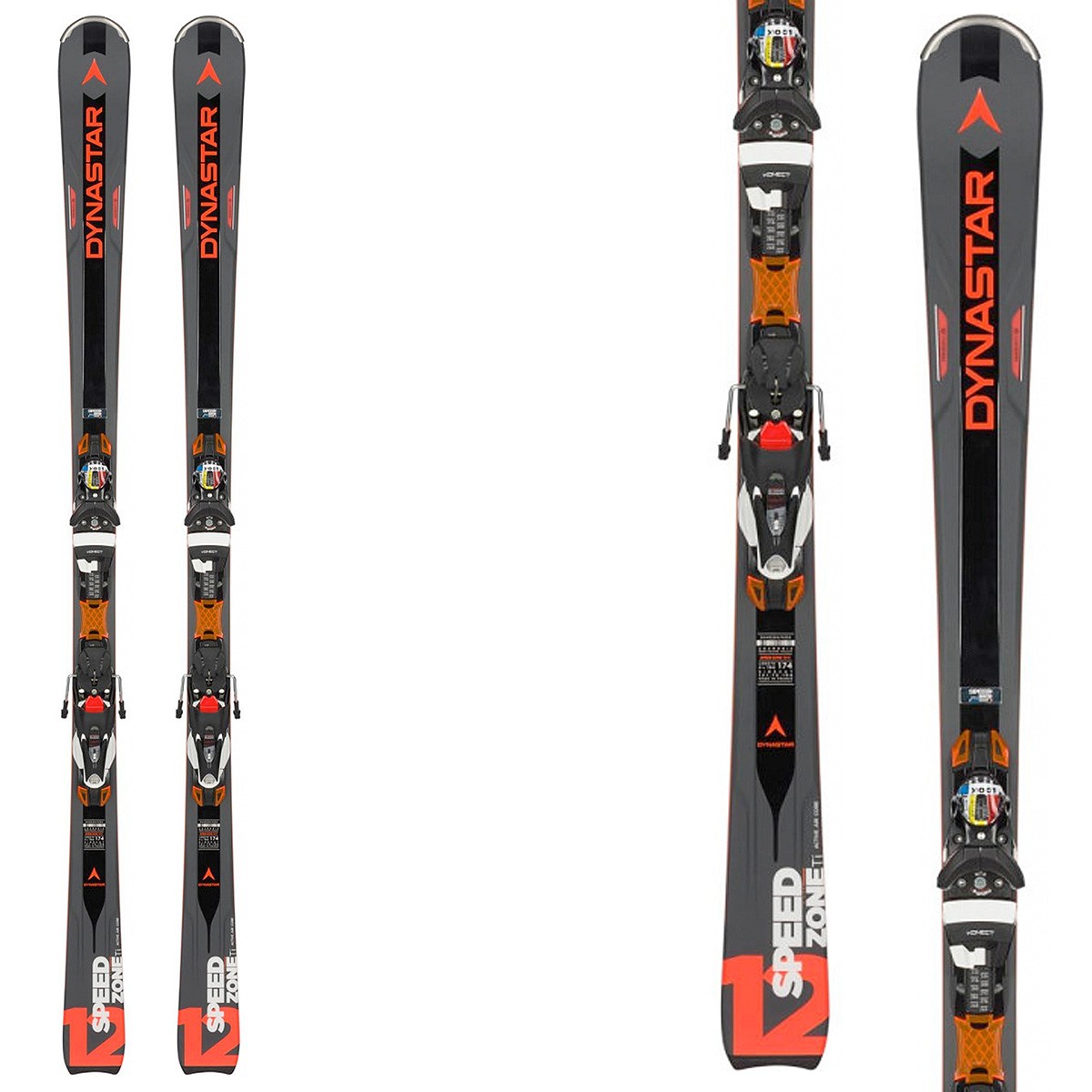 Sci Dynastar Speed Zone 12 Ti (Konect) + attacchi Nx 12 Konect Dual B80 (Colore: grigio-nero, Taglia: 158)