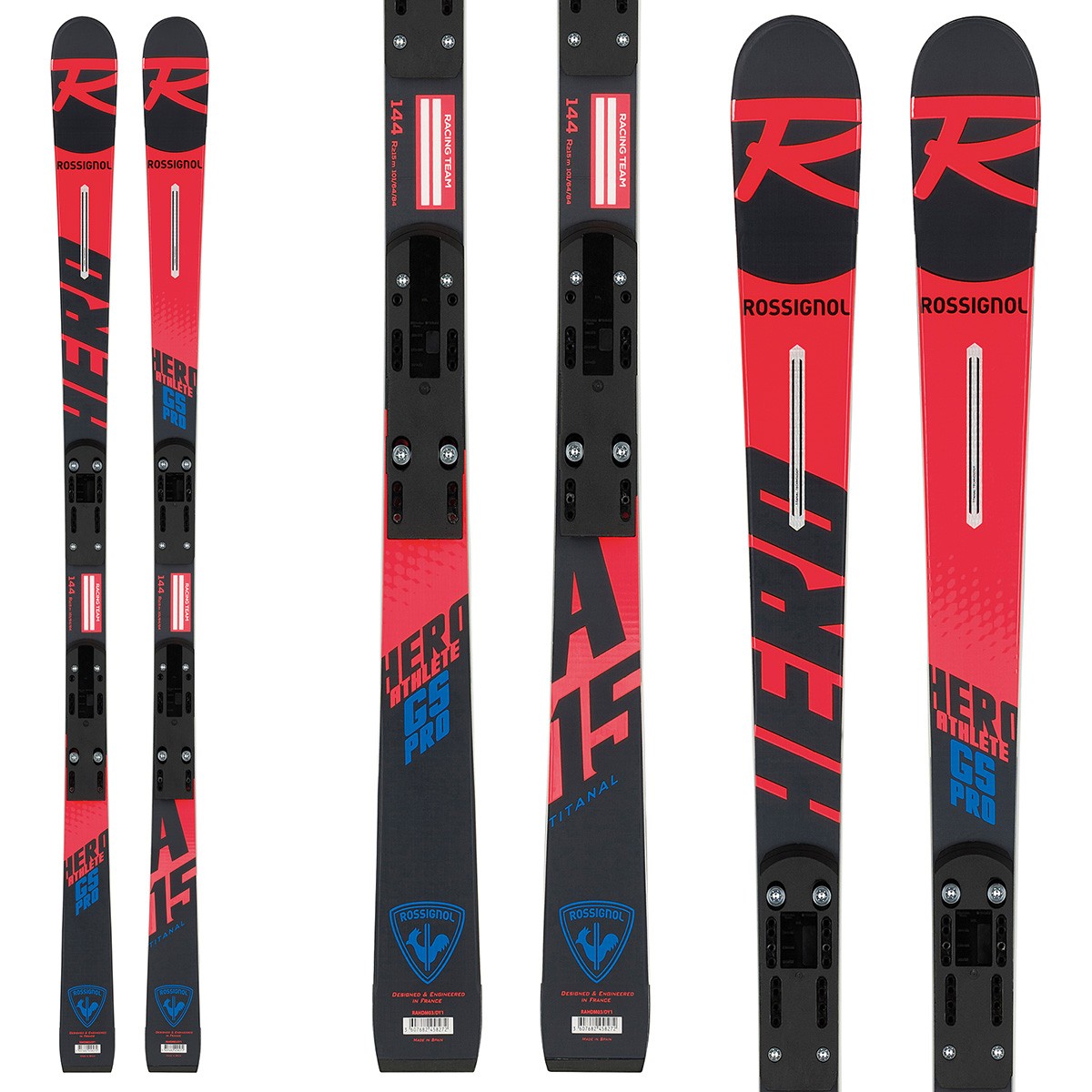 Sci Rossignol Hero Athlete GS Pro (R20 Pro) + attacchi Nx 10 (Colore: nero-rosso, Taglia: 151)