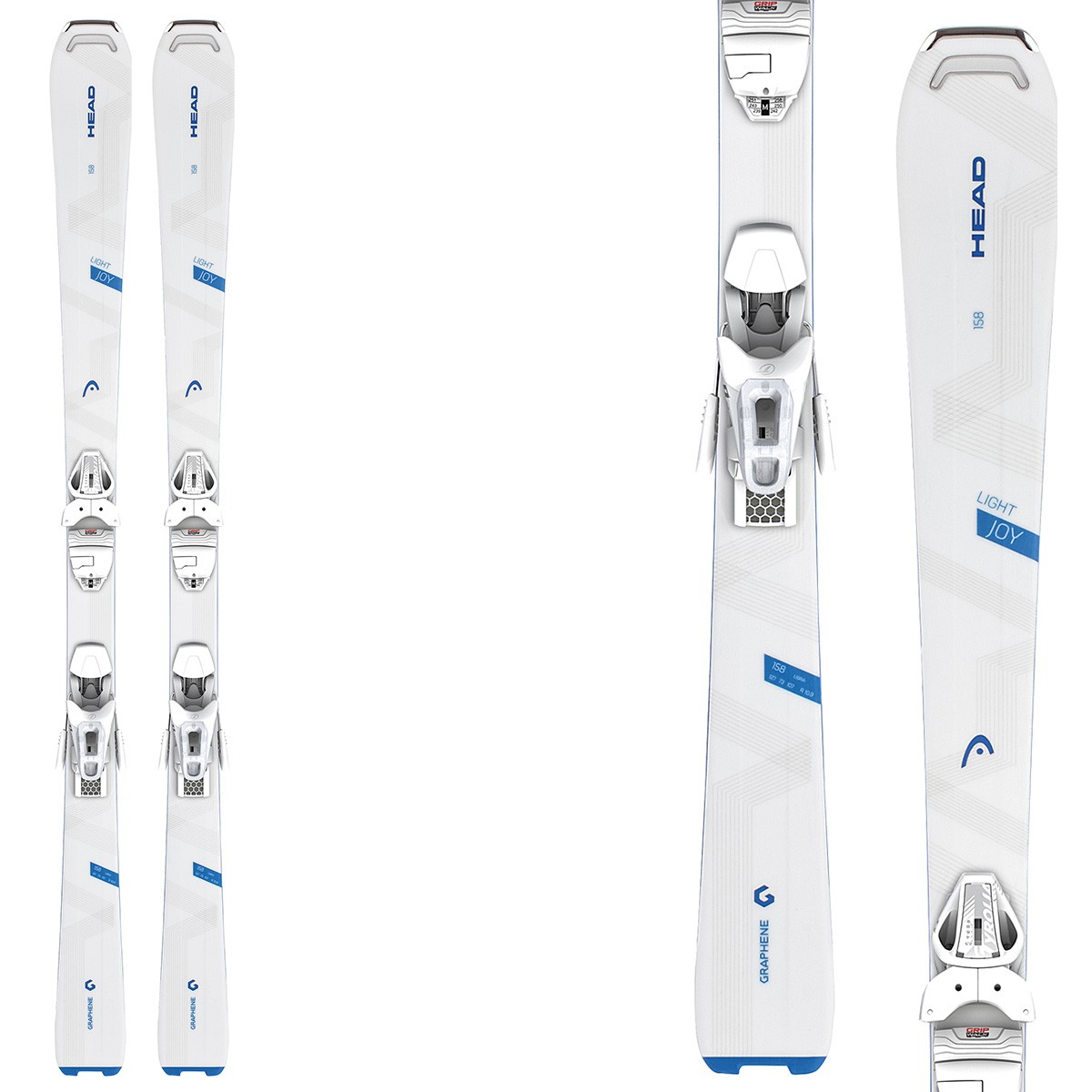 Sci Head Light Joy R SLR 2 + attacchi Slr 9.0 ac Brake 85 (Colore: bianco-azzurro, Taglia: 163)