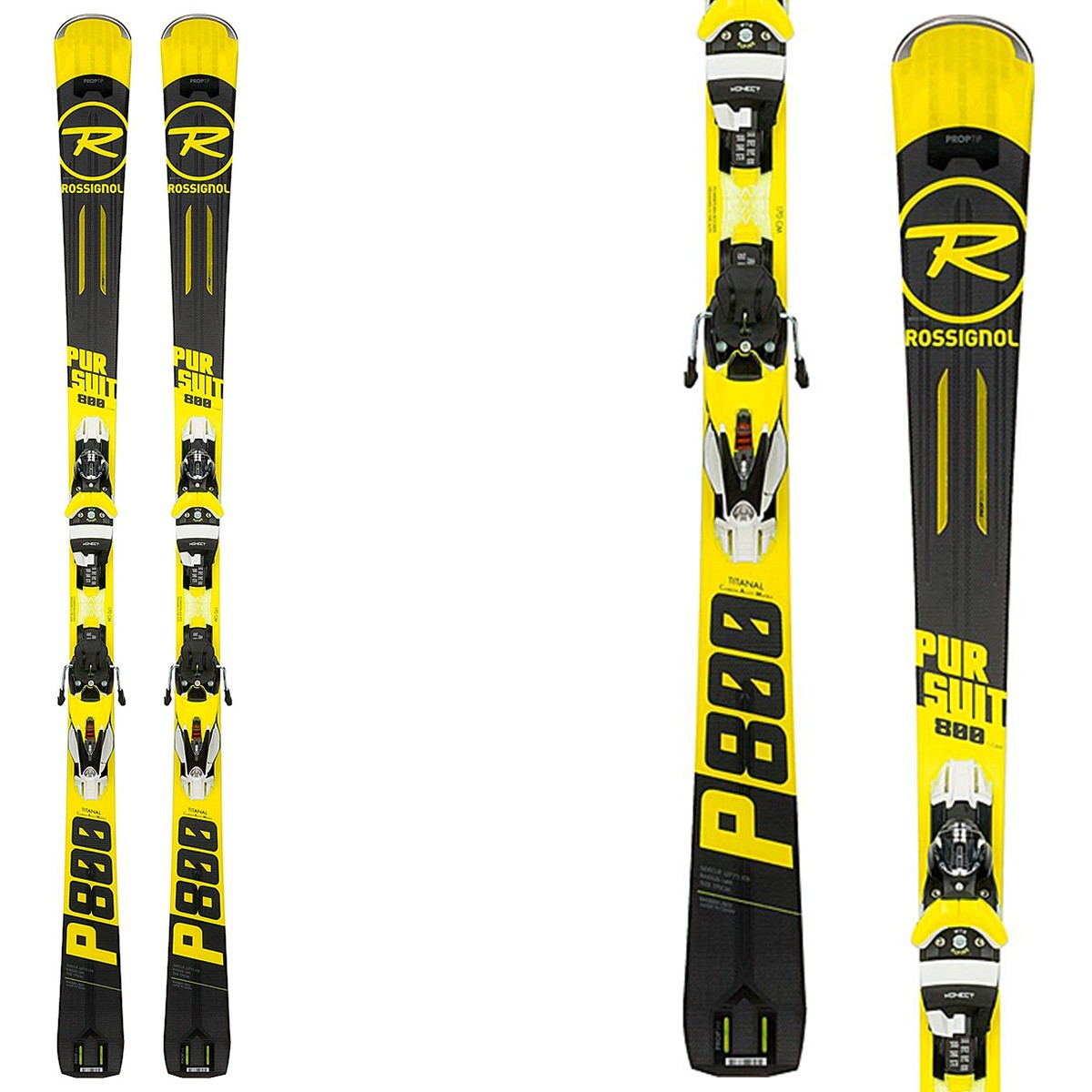 Sci Rossignol Pursuit 800 Ti Cam + attacchi Nx 12 Konect Dual Wtr B80 (Colore: giallo-nero, Taglia: 163)