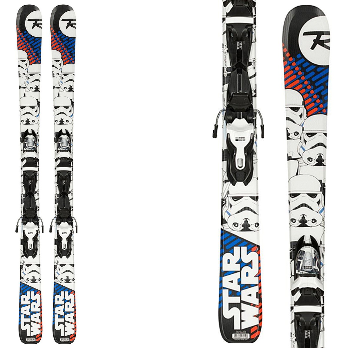 Sci Rossignol Star Wars + attacchi Xpress Jr 7 B83 (Colore: fantasia, Taglia: 128)