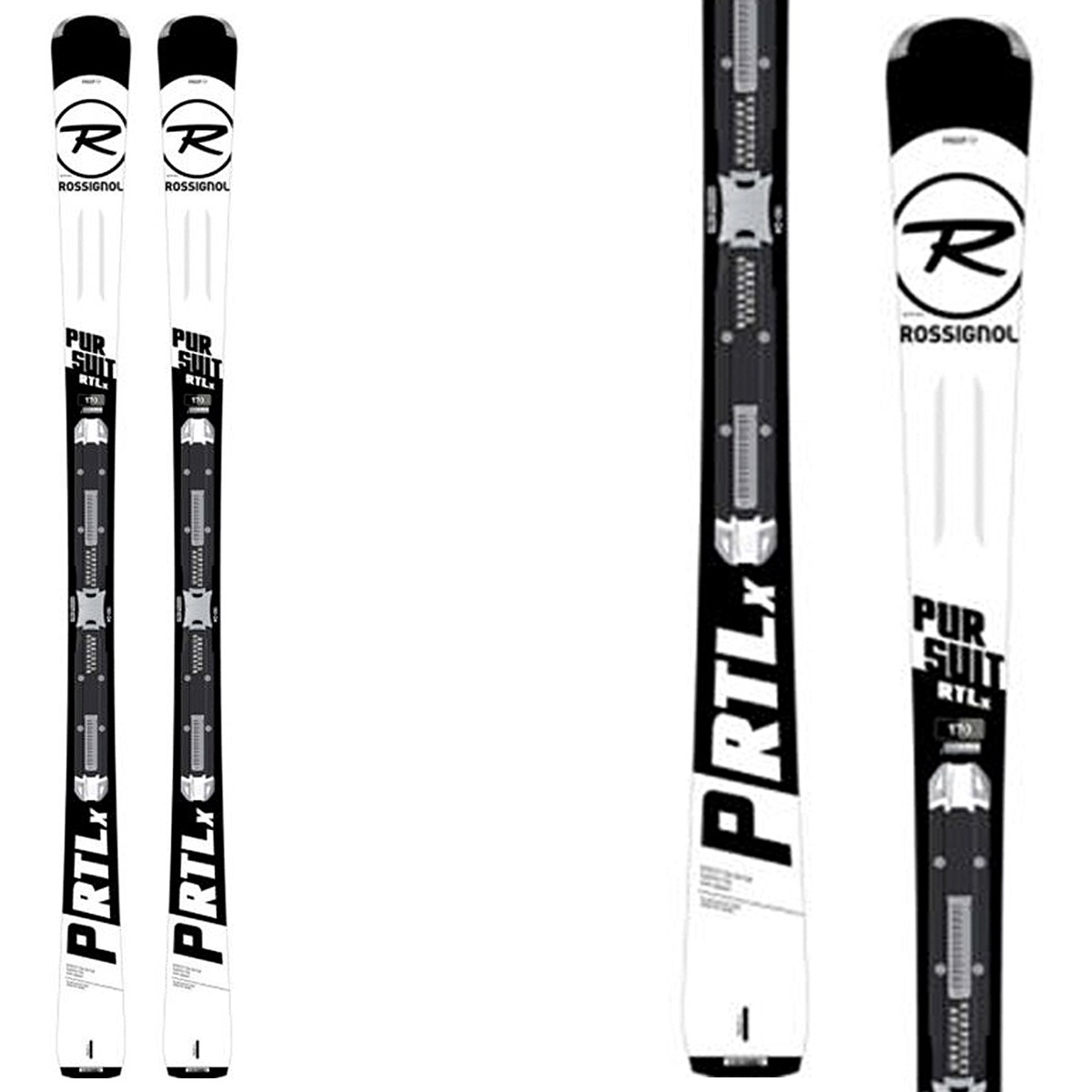 Sci Rossignol Pursuit Rtl (Konect) + attacchi Nx12 Konect (Colore: bianco-nero, Taglia: 149)