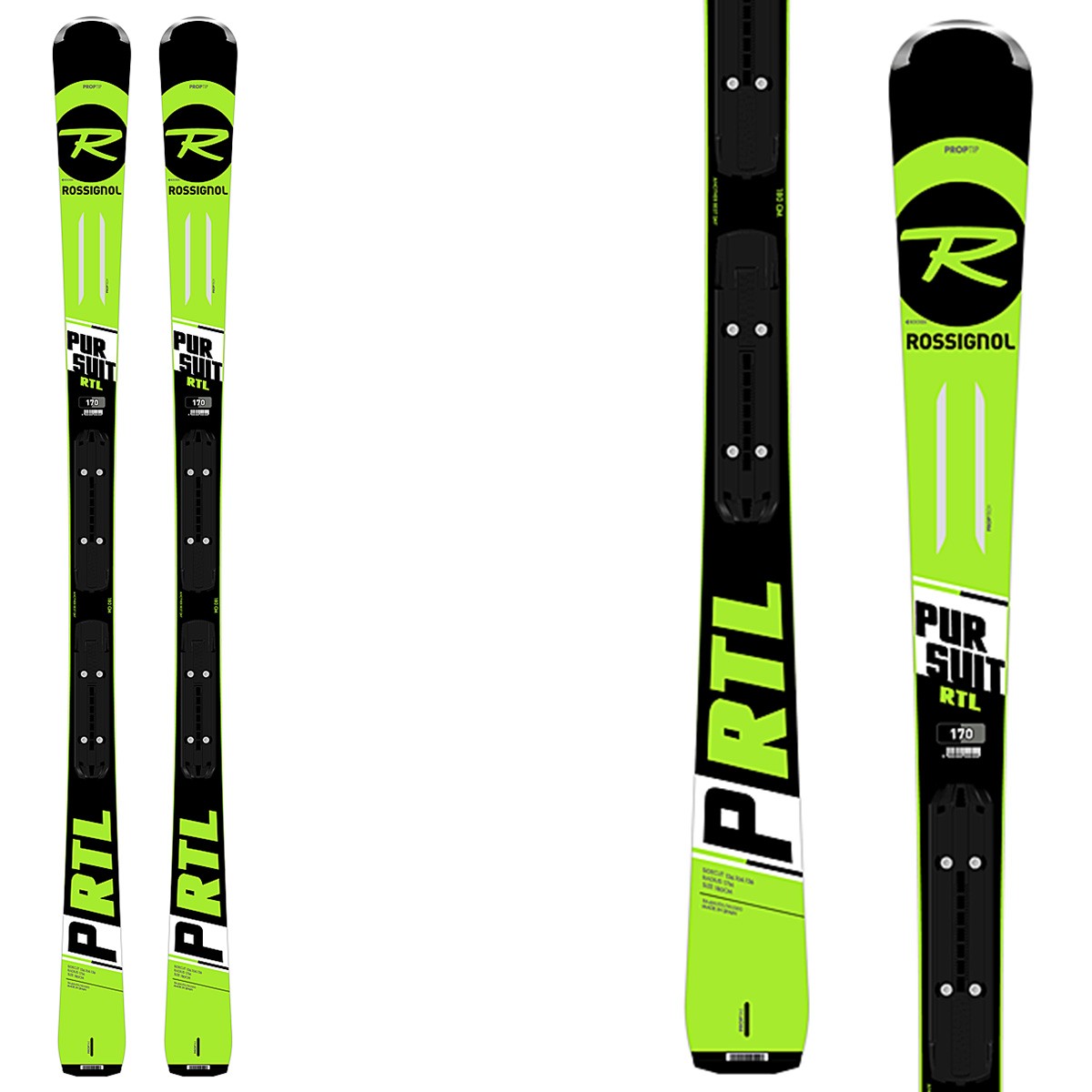 Sci Rossignol Pursuit Gt + attacchi Xpress 10 B83 (Colore: nero-verde, Taglia: 163)