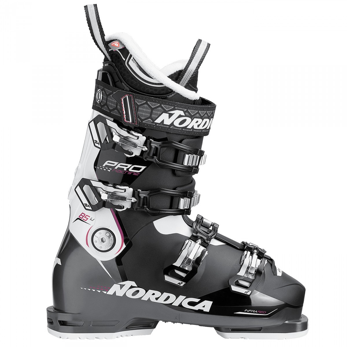 Scarponi sci Nordica Pro Machine 85 W (Colore: nero-bianco, Taglia: 26.5)