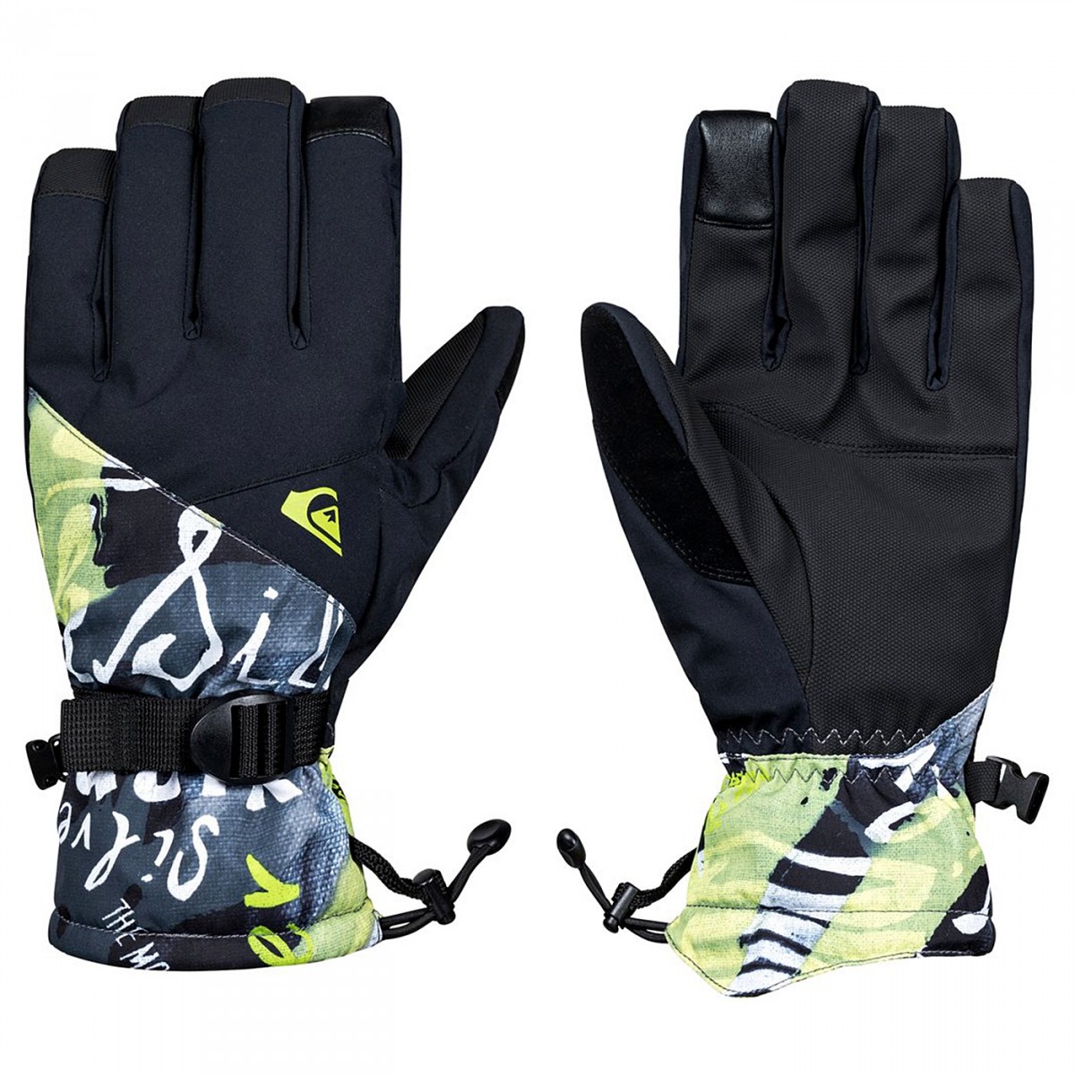 Guanti snowboard Quiksilver Mission Uomo (Colore: nero-grigio-bianco, Taglia: L)