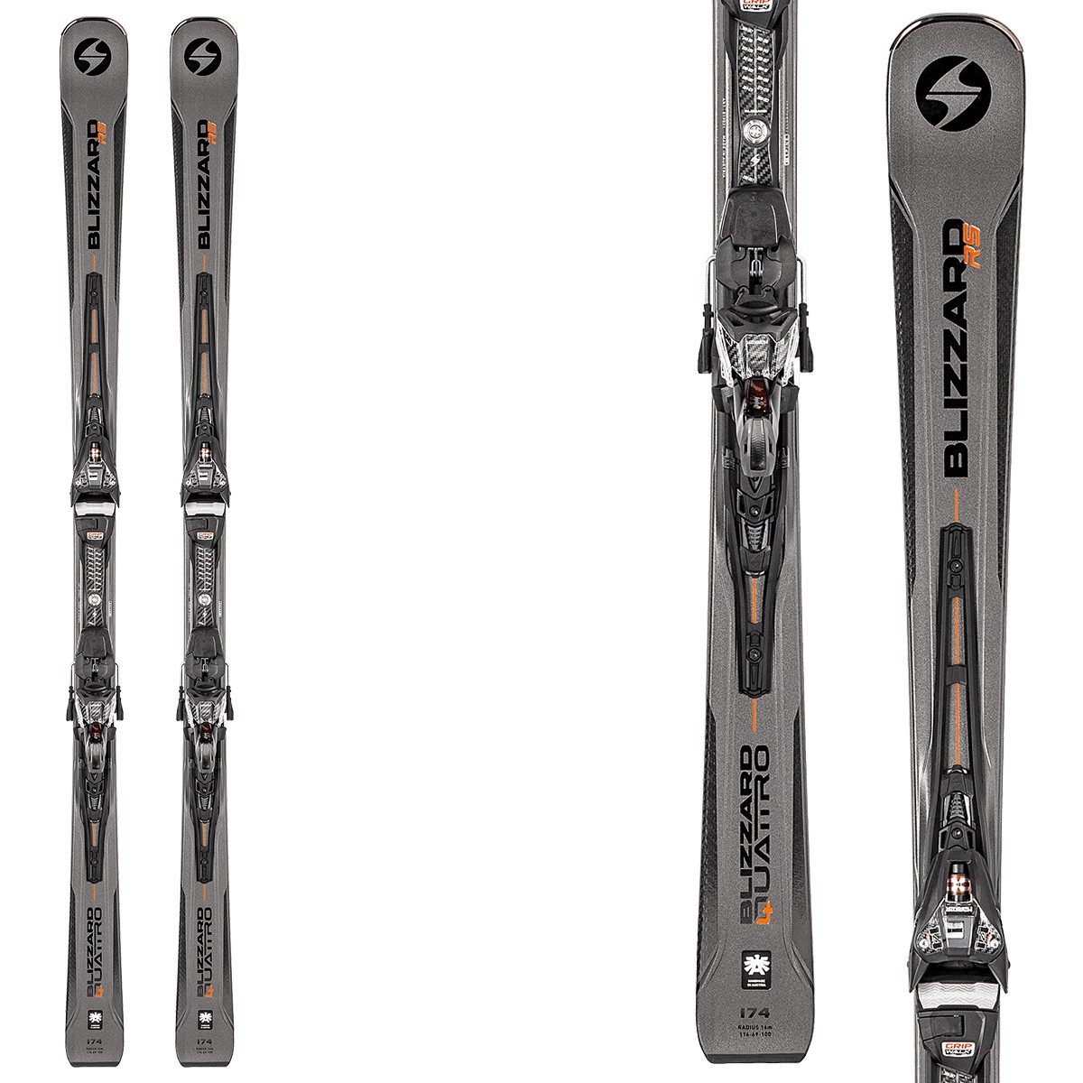 Sci Blizzard Quattro Rs + attacchi X Cell 12 Demo (Colore: grigio-nero, Taglia: 160)