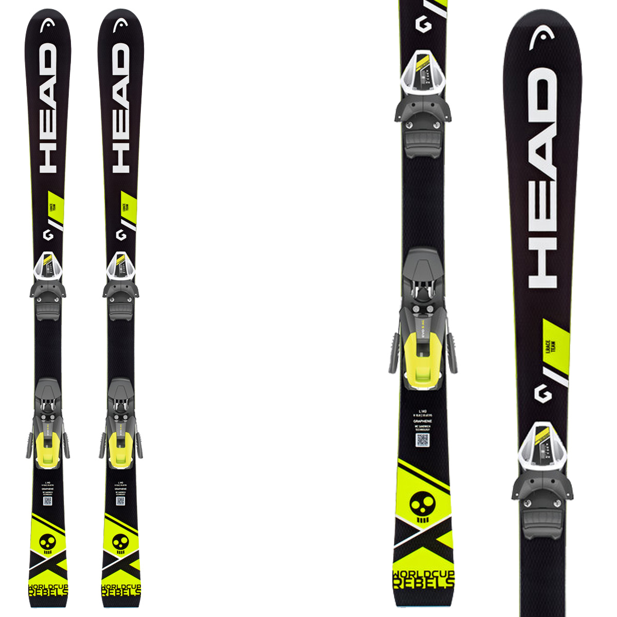 Sci Head WC iRace Team + attacchi SLR 7.5 (Colore: nero-giallo, Taglia: 160)