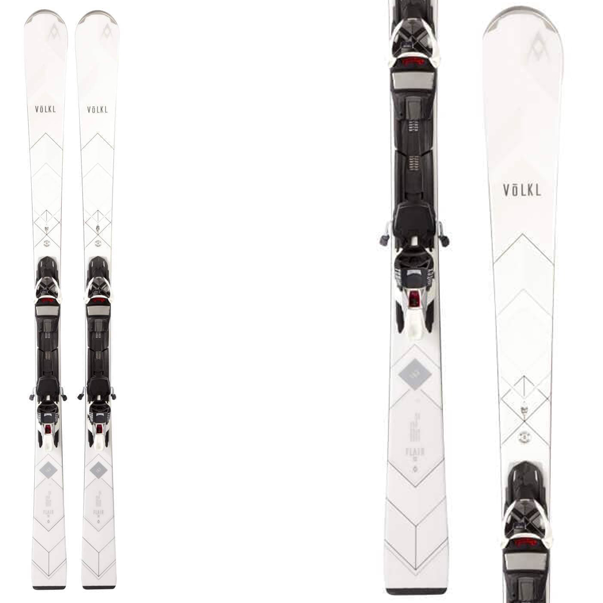 Sci Völkl Flair Sc + attacchi VMotion 11 (Colore: bianco, Taglia: 153)