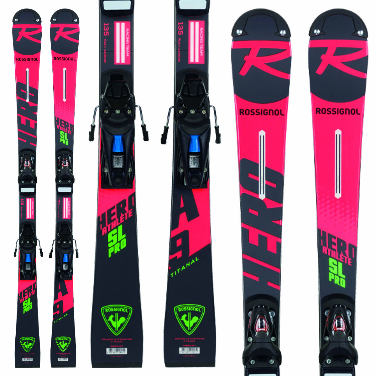 Sci Rossignol Junior Hero Athlete SL Pro (Colore: nero-rosso, Taglia: 135)