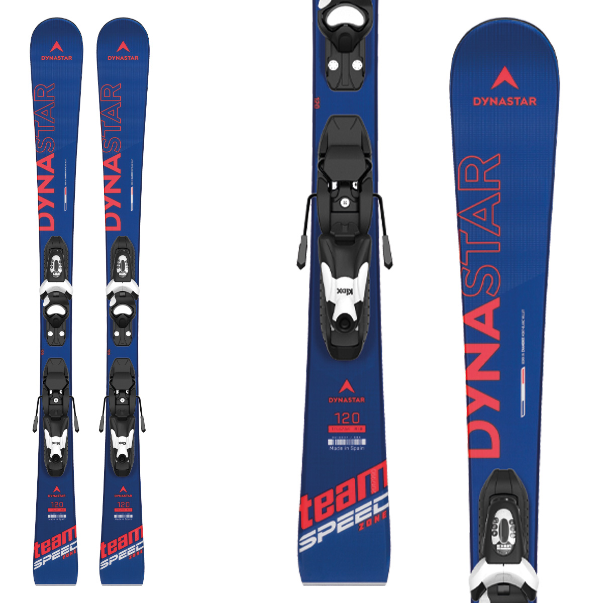 Sci Dynastar Team Speedzone KX + attacchi KID-X4 B76 (Colore: blu rosso, Taglia: 120)