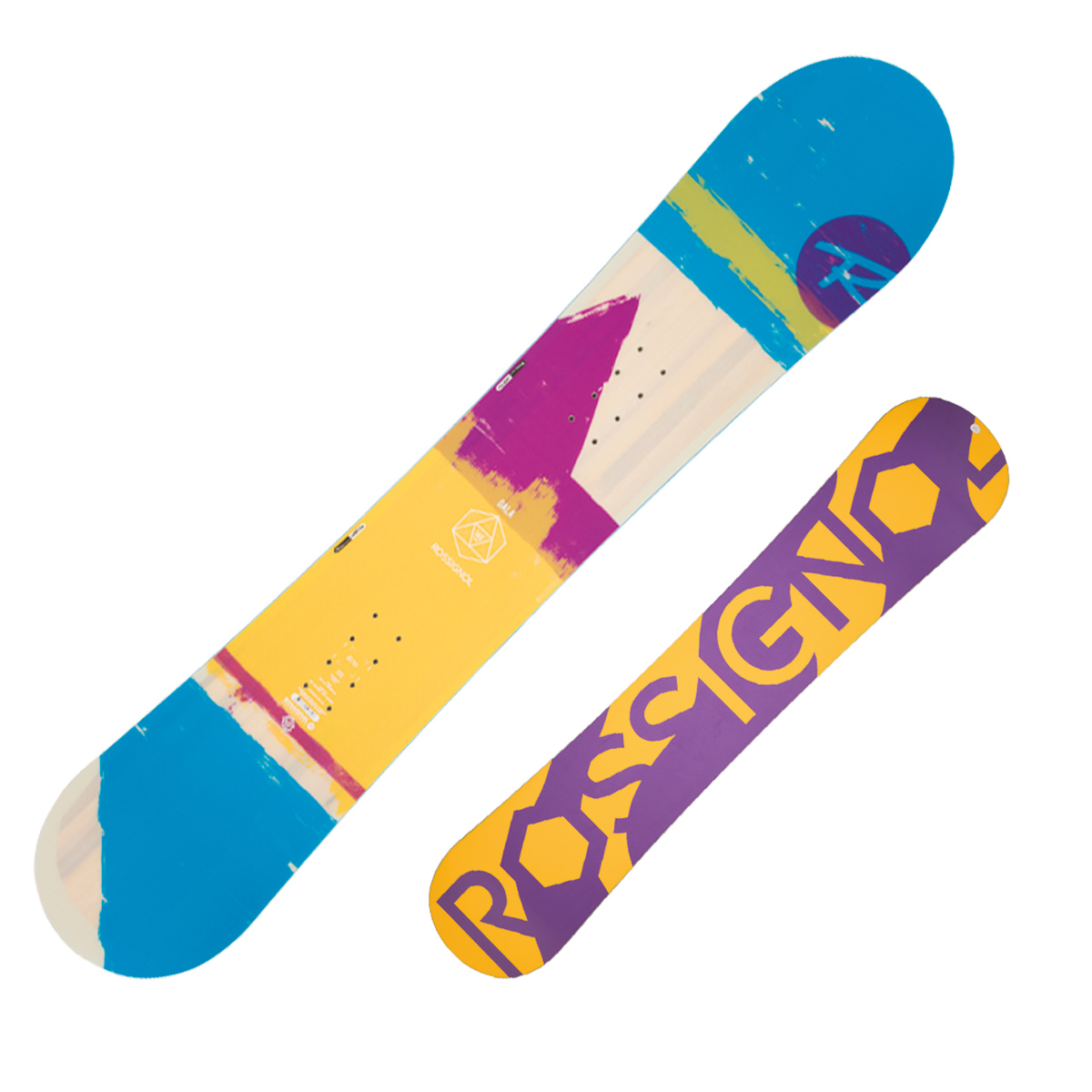 Snowboard Rossignol Gala Ltd (Colore: giallo-azzurro fantasia, Taglia: 146)