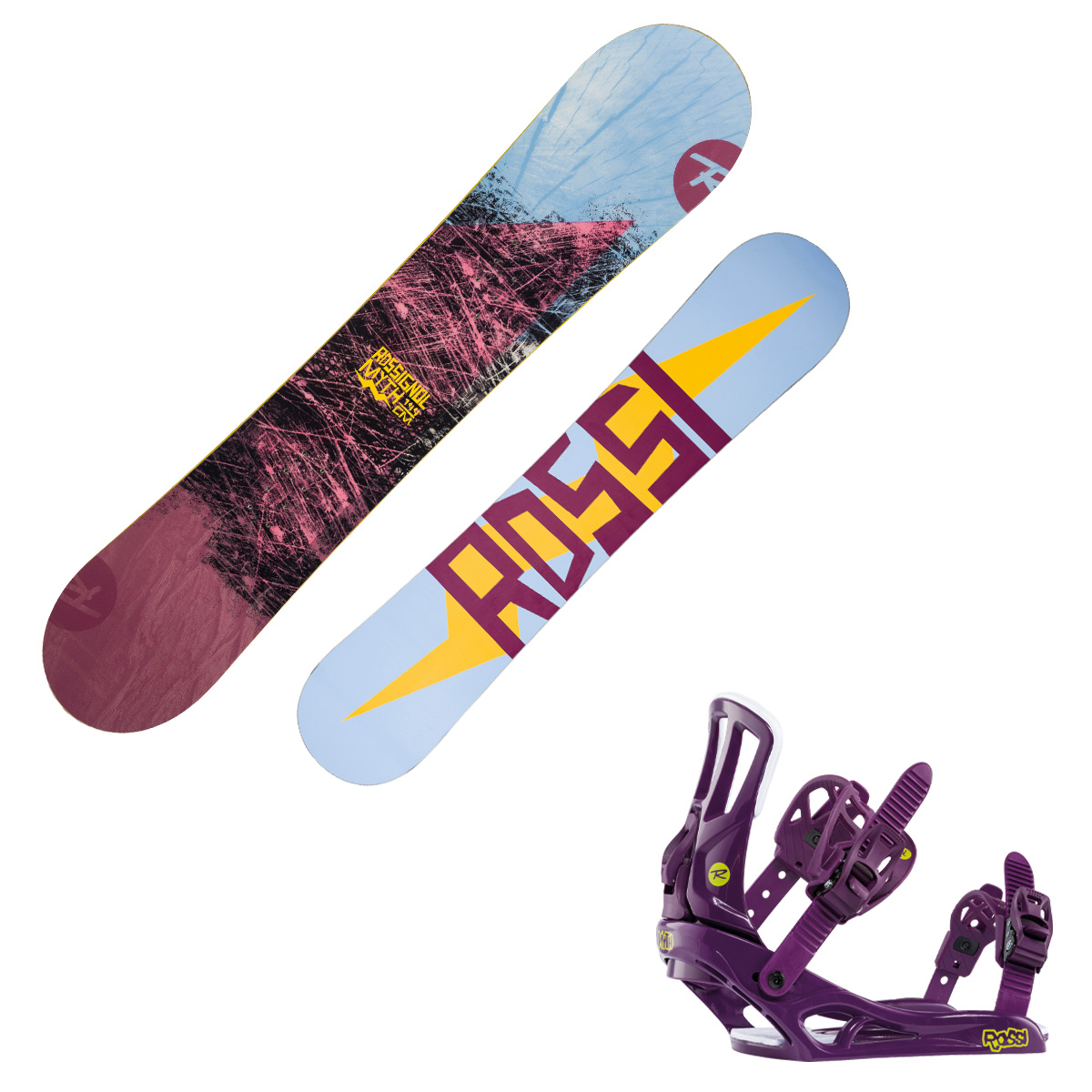Snowboard Rossignol Myth con attacchi Myth S/M (Colore: fantasia, Taglia: 144)