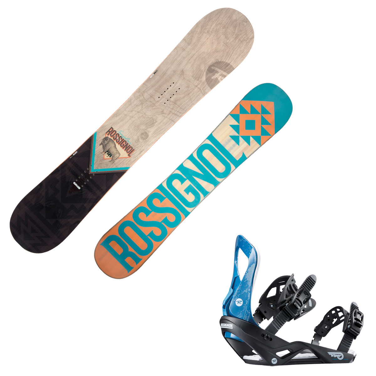 Snowboard Rossignol Templar + attacchi Viper (Colore: marrone-nero, Taglia: 153)