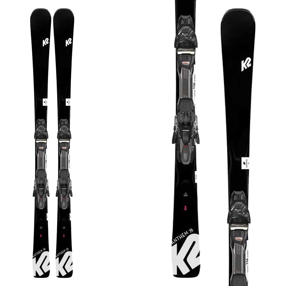 Sci K2 Anthem 76 con attacchi Erp 10 nero-antracite (Colore: nero-antracite, Taglia: 163)