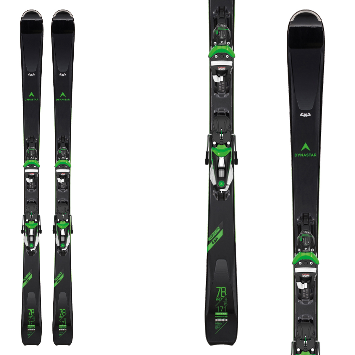 Sci Dynastar Speedzone 4x4 78 Pro + attacchi NX12 Konect GWB80 (Colore: nero verde, Taglia: 164)