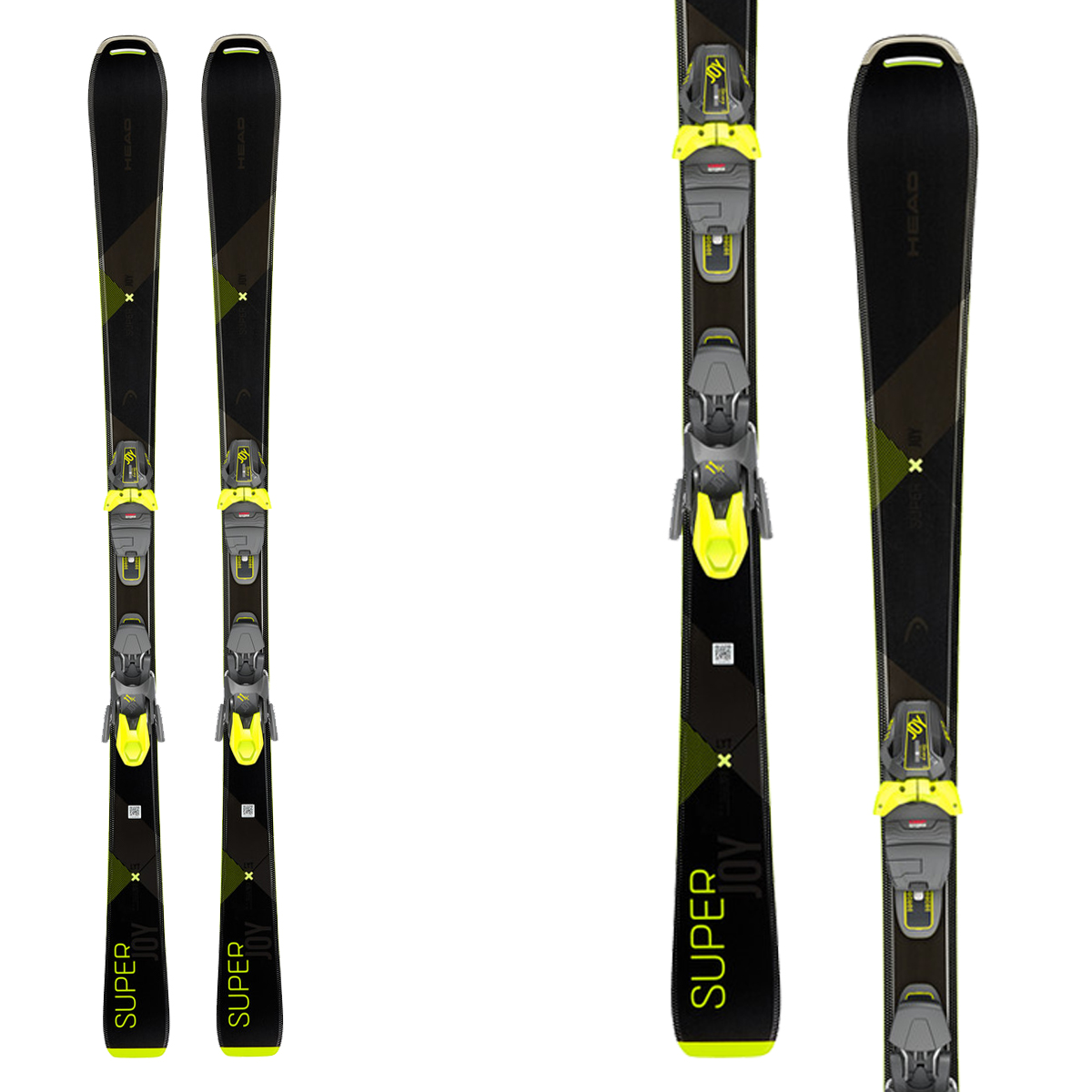 Sci Head Super Joy con attacchi Joy 11 GW SLR Brake 78 (Colore: nero-giallo, Taglia: 163)