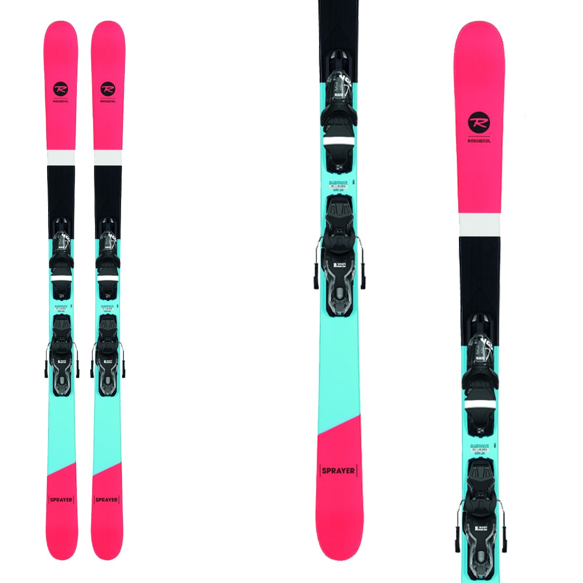 Sci Rossignol Sprayer ( Xpress2 ) con attacchi Xpress 10 B83 (Colore: nero-azzurro-rosso, Taglia: 178)