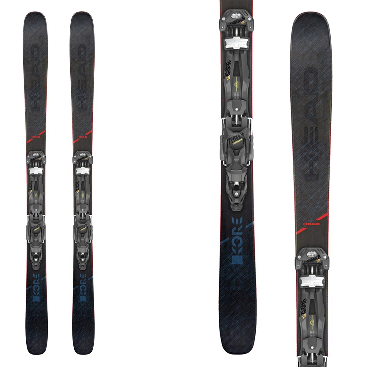 Sci Head Kore 99 con attacchi Attack2 13 e con piastra Power Brake Race Pro 110 (Colore: nero-rosso, Taglia: 189)