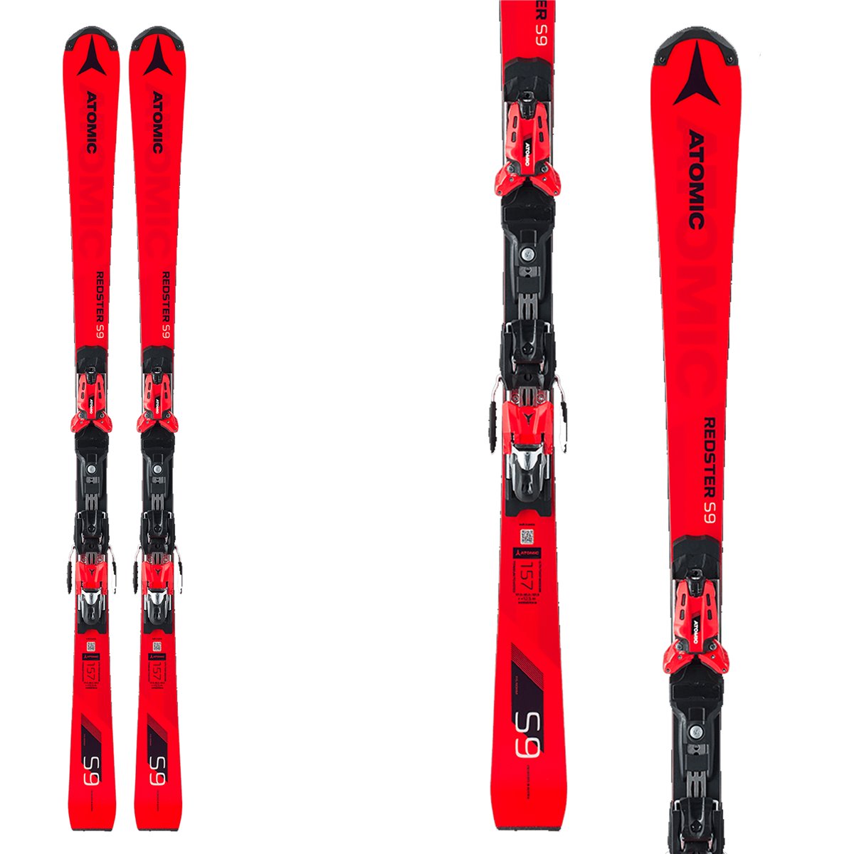 Sci Atomic Redster S9 Fis M con attacchi X12 Var (Colore: rosso, Taglia: 165)