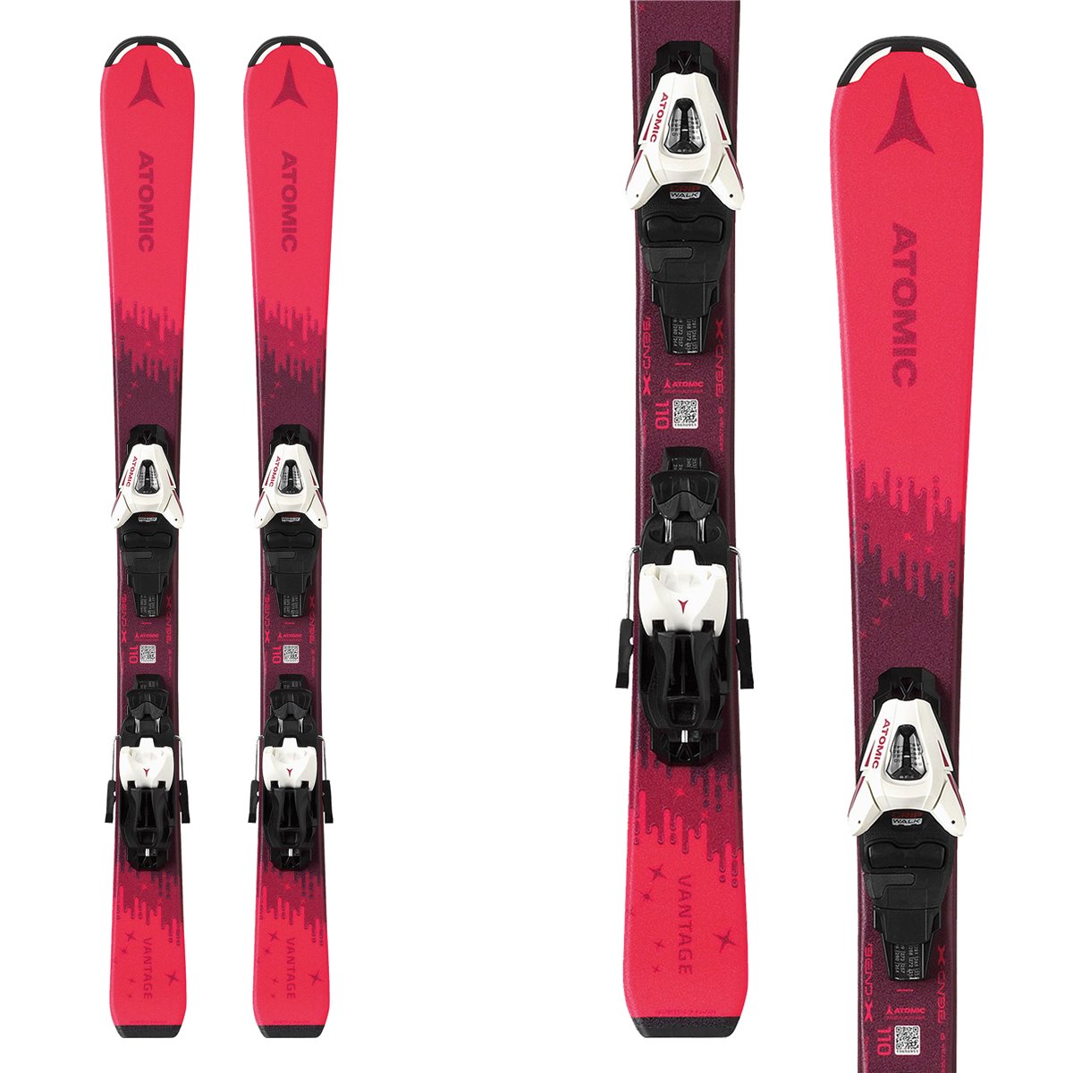 Sci Atomic Vantage Girl X 100-120 Jts con attacchi L C 5 GW (Colore: fucsia, Taglia: 110)