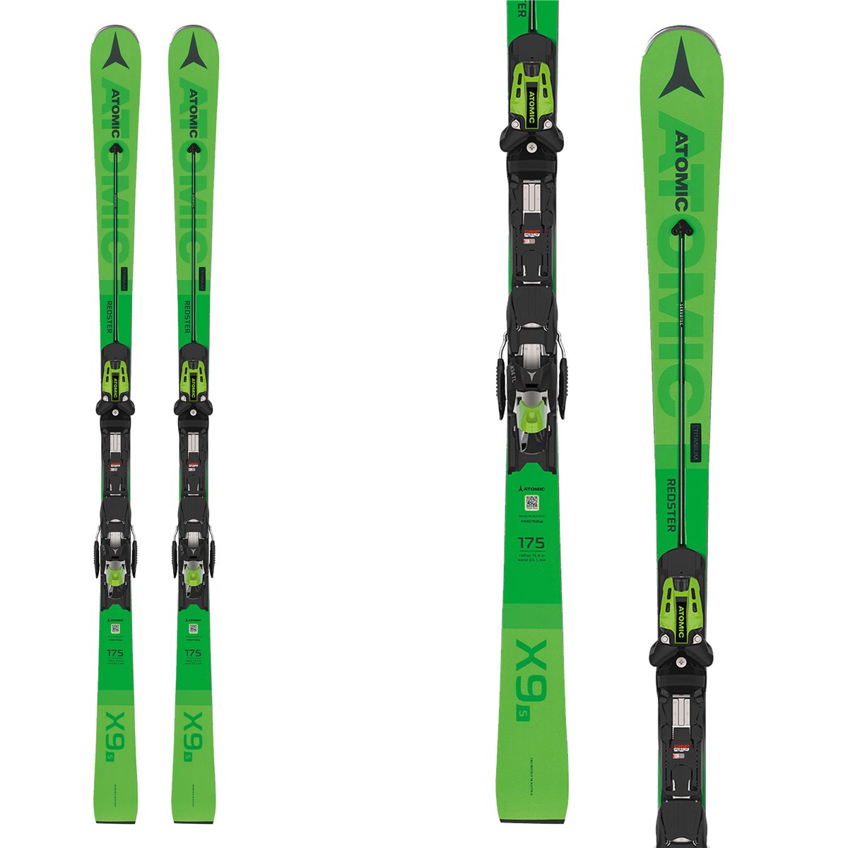 Sci Atomic Redster X9 S con attacchi X 14 TL RS (Colore: verde, Taglia: 181)