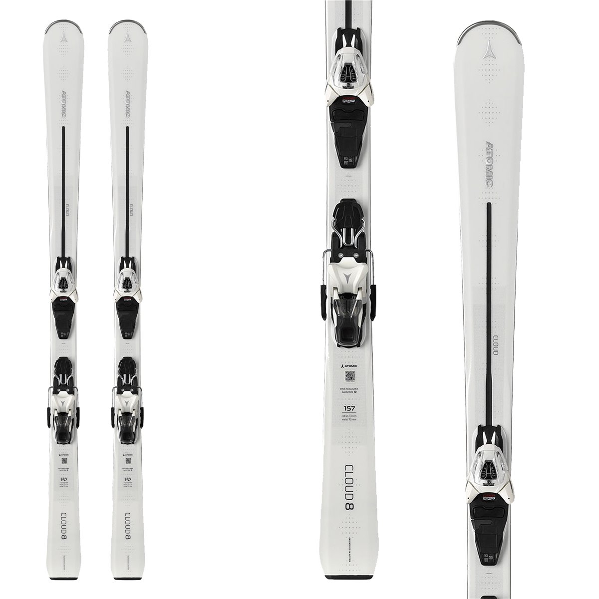 Sci Atomic Cloud 8 Ezy2 con attacchi E L 10 GW (Colore: bianco-silver, Taglia: 150)