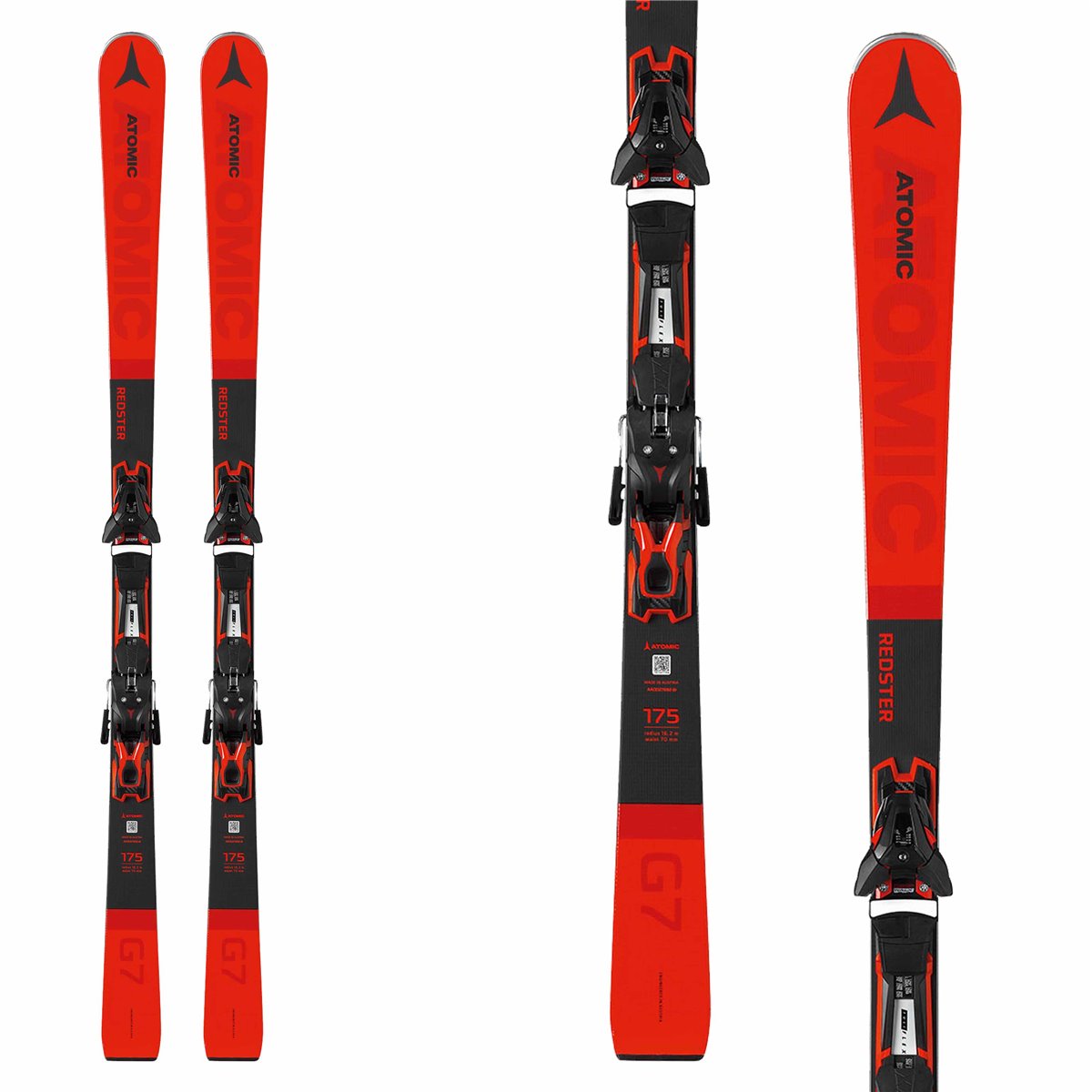 Sci Atomic Redster G7 FT con attacchi FT 12 GW (Colore: rosso-nero, Taglia: 168)