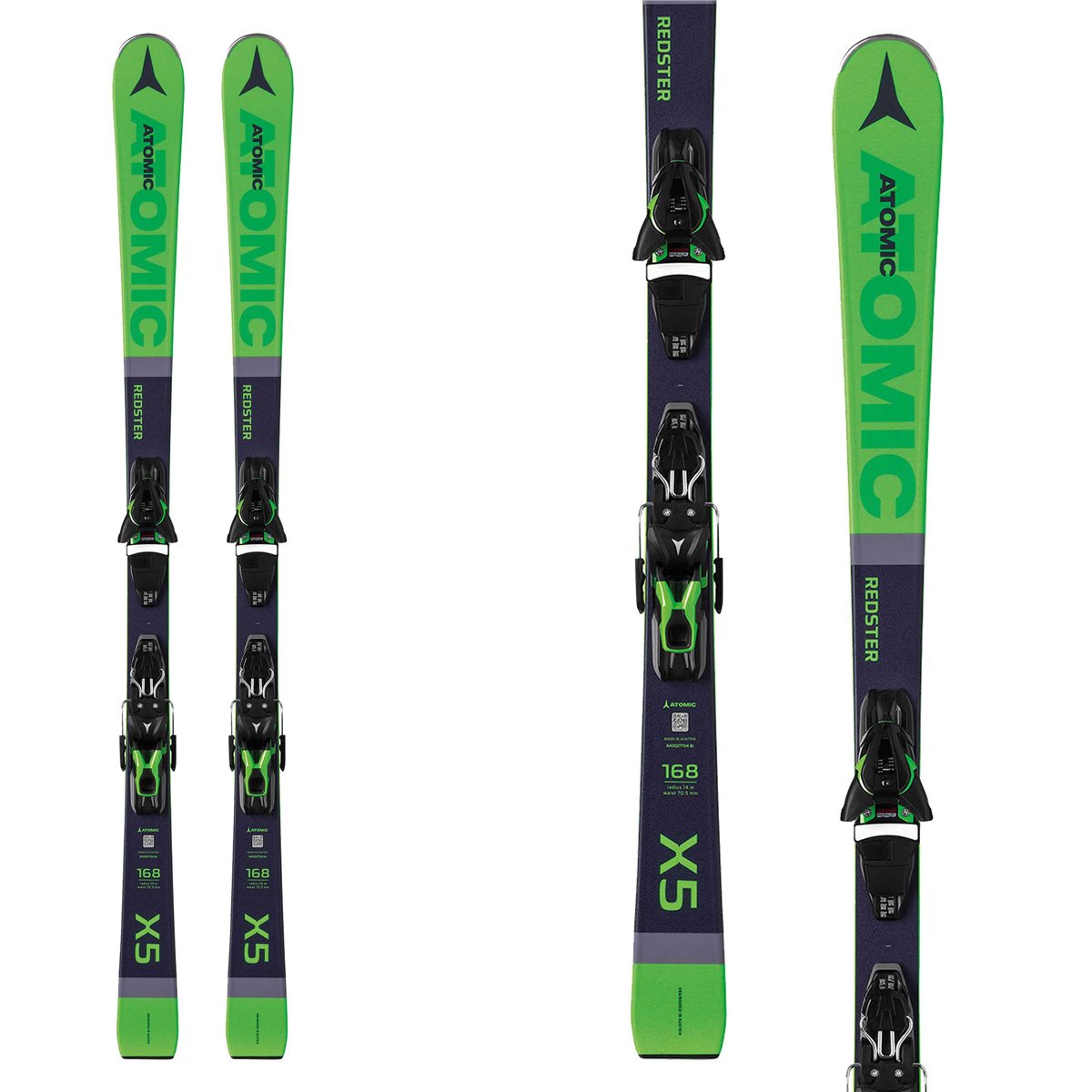 Sci Atomic Redster X5 Ezy3 con attacchi E Ft 10 GW (Colore: verde-nero, Taglia: 168)