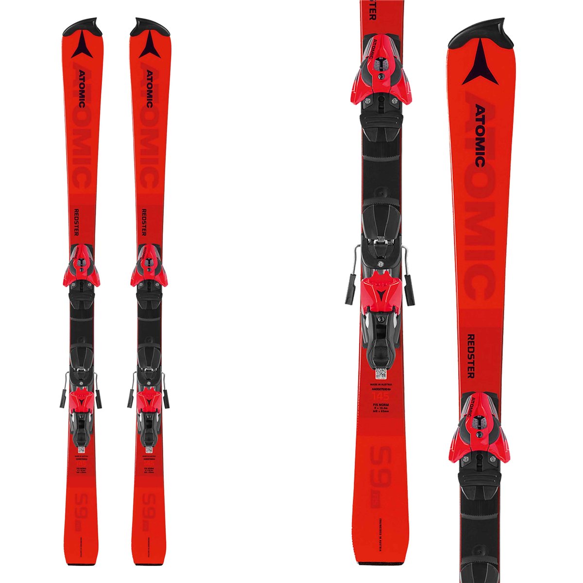 Sci Atomic Redster S9 Fis J con attacchi Z10 (Colore: rosso, Taglia: 131)